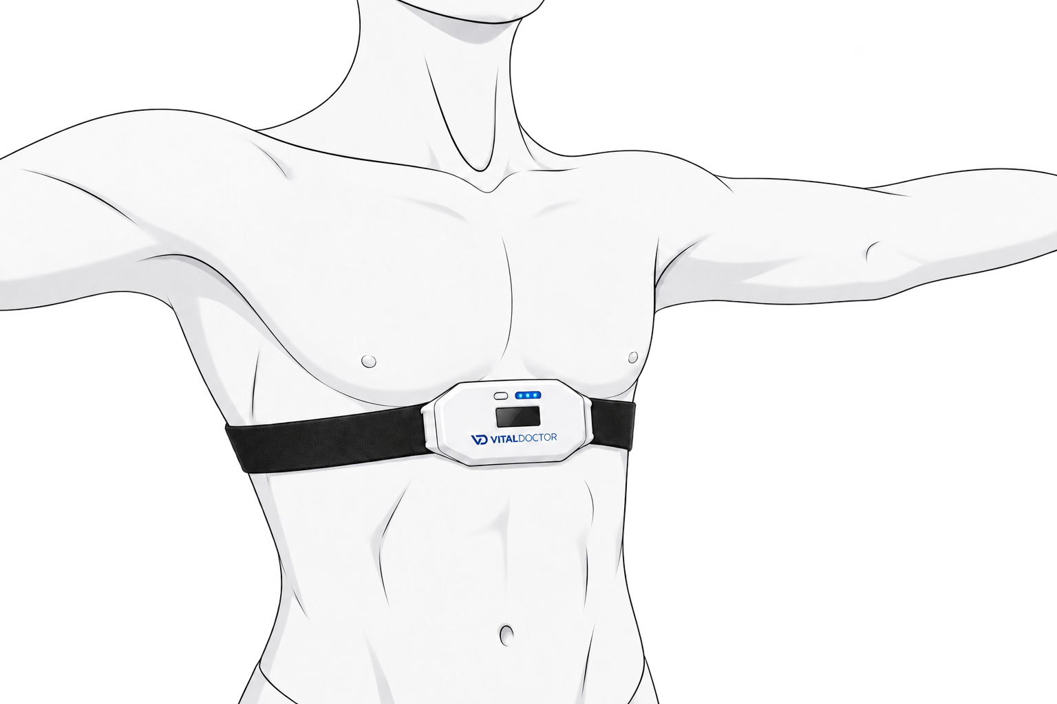 Patient mit VITALDOCTOR Monitoring-Gerät